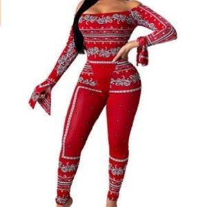 Remelon Women Off Shoulder Long Sleeve Bodysuit